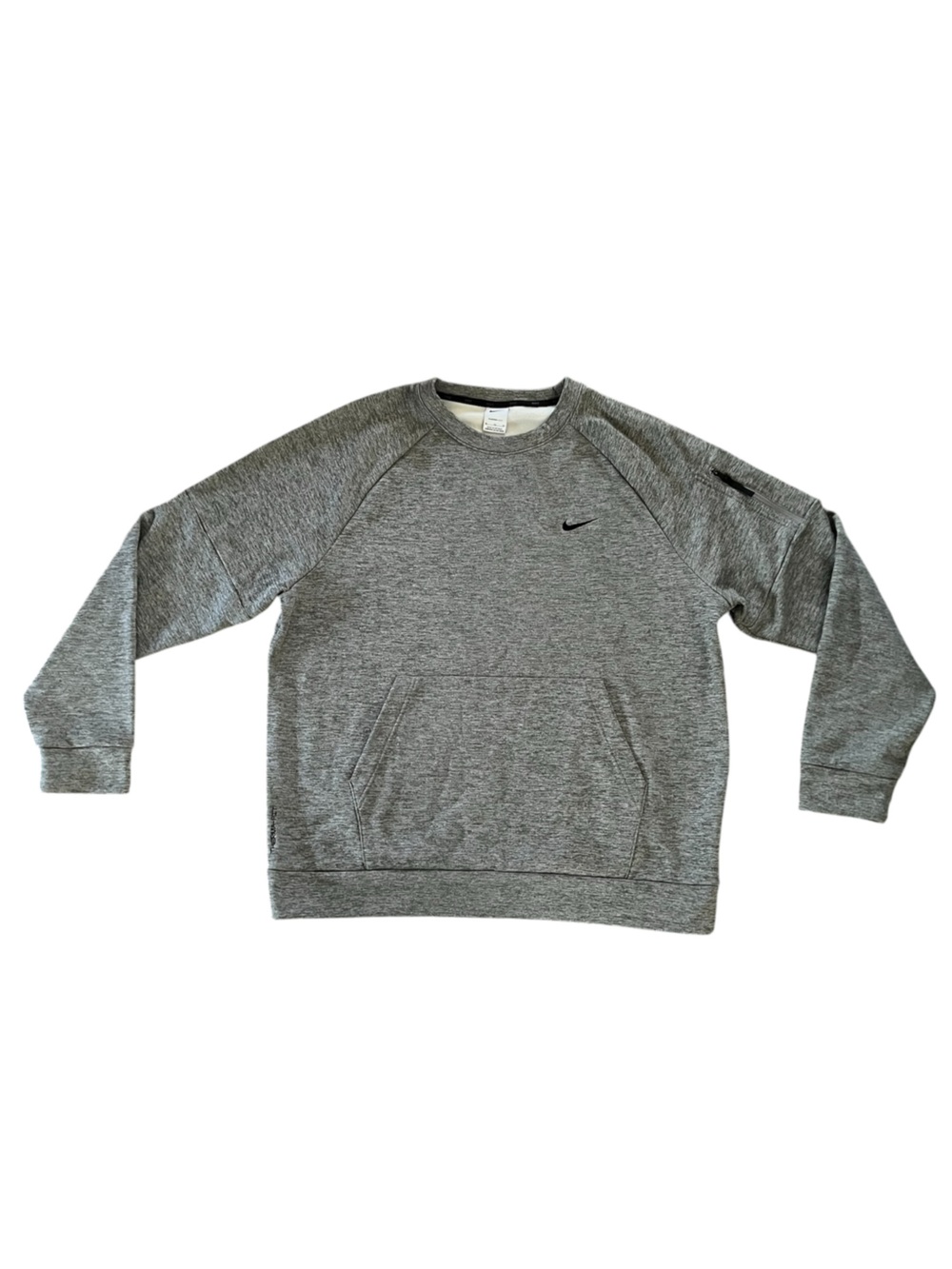 Nike Therma-FIT Fitness Crewneck Sweatshirt Gray Heather XL